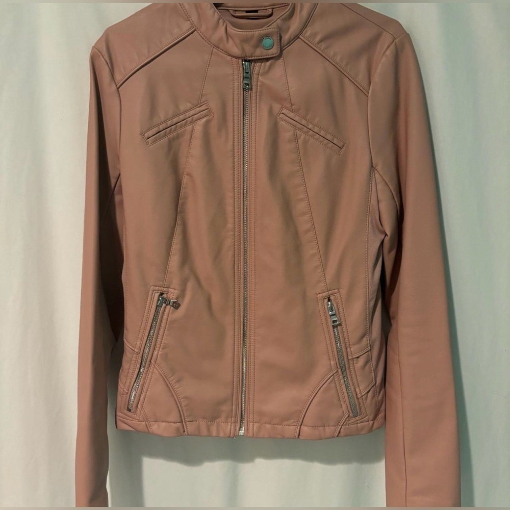 Cute Guess faux leather dusty Rose size S jacket 90s